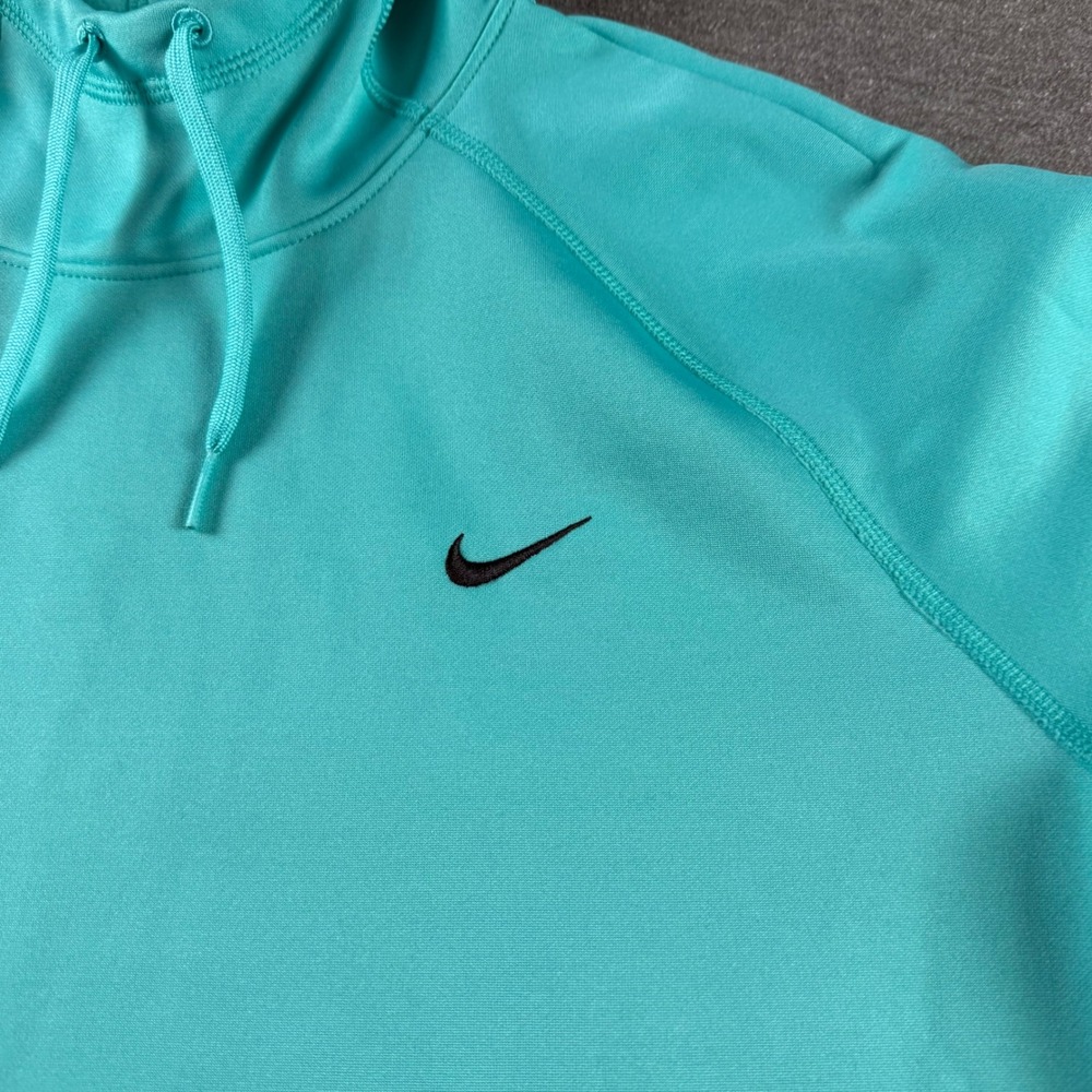 Nike Womens Dri-FIT Hoodie Turquoise Teal Athletic Sweatshirt Large RN56323 - Picture 5 of 7